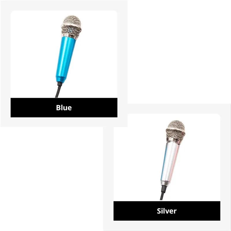 1/3pcs Portable 3.5mm Stereo Studio Mic KTV Karaoke Mini Microphone For Smart Phone Laptop PC Desktop Handheld Audio Microphone
