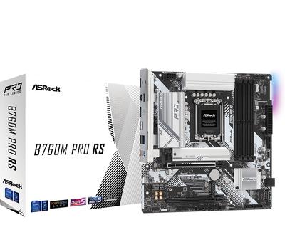 Материнская плата ASRock B760M Pro RS совместима с процессорами Intel 12-го и 13-го поколений, чипсет B760, материнская плата DDR5 Micro ATX, авторизованный дистрибьютор