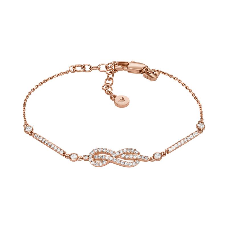 Emporio Armani Серия LOVE Символ Бесконечности Браслет с сердцем Женский Розовое золото EGS3109221 F базовая упаковка - оригинальная коробка бренда