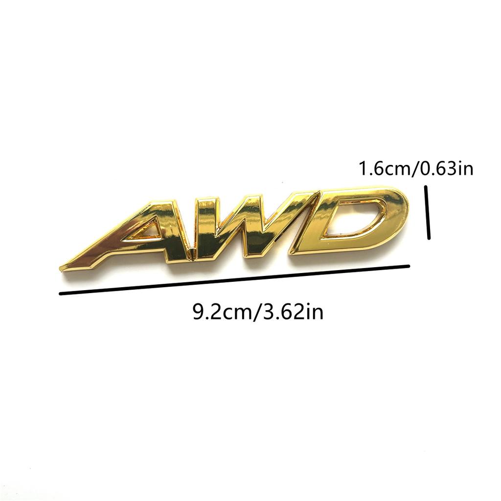 3D Металлические буквы AWD Логотип Багажника Автомобиля Значок на Крыло Наклейка Аксессуары