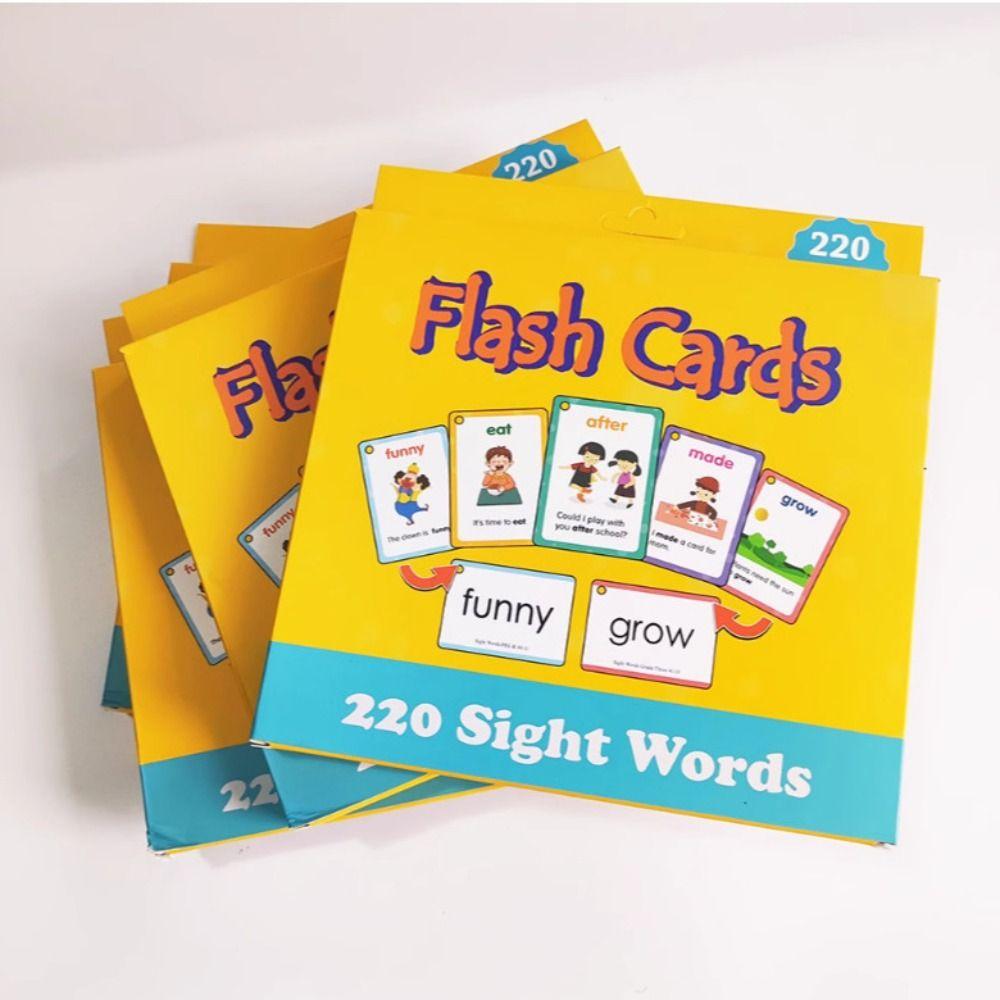 Animal English Sight Word Flash Cards Paper Early Baby Flash Cards Kids Preschool