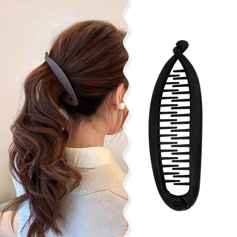 Матовая заколка для волос в форме рыбы, простая заколка-зажим, модная заколка для волос в форме банана для женщин