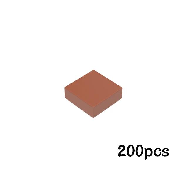 200 шт. Плоская плитка 1x1 Гладкие Строительные Блоки Оптом Дополнения МОЯ СОБСТВЕННАЯ КОНСТРУКЦИЯ Блоки 3070 Деталей Строительный Фитинг Бренд Детские Игрушки