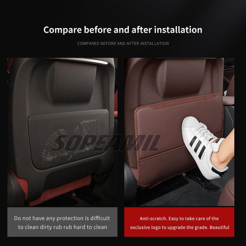 Car Seat Back AntiKick Pad Rear Seat Storage Bag Jeep Wrangler JK JL Grand Cherokee Renegade Compass Gladiator Patriot Commander ALQ1