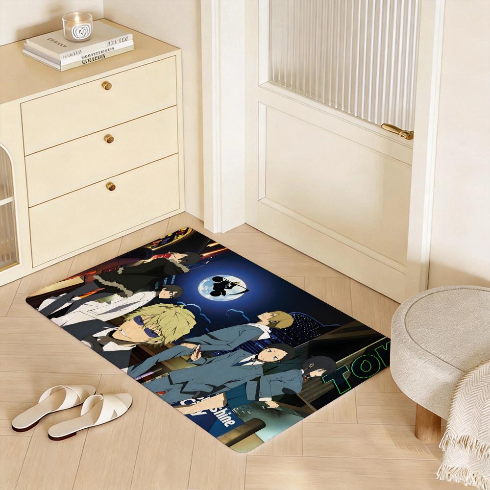 Anime A Durarara Floor Mat Eco  Flannel Doormat Non Slip Odorless Indoor Floor Rug Soft Short Plush Home Mat