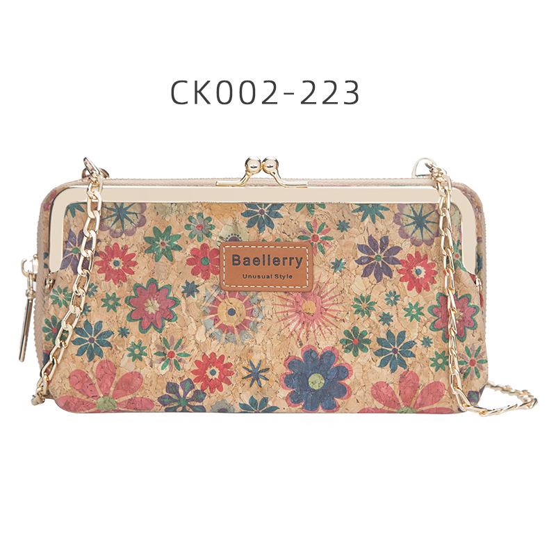 Baellerry Женский длинный кошелек Модная сумка для мобильного телефона Кошелек с принтом и металлической цепочкой Многофункциональная сумка через плечо