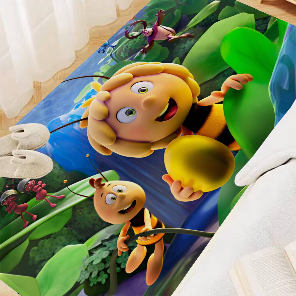 Bee M-Maya Floor Mat Kids Room Bedroom Decoration Balcony Anti-Slip Doormat Living Room Welcome Rug