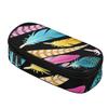 Pencil Pouch Portable Durable 300D Polyester Zip Around Closure with Main Compartment Mesh Pocket and Pen Slots for Students