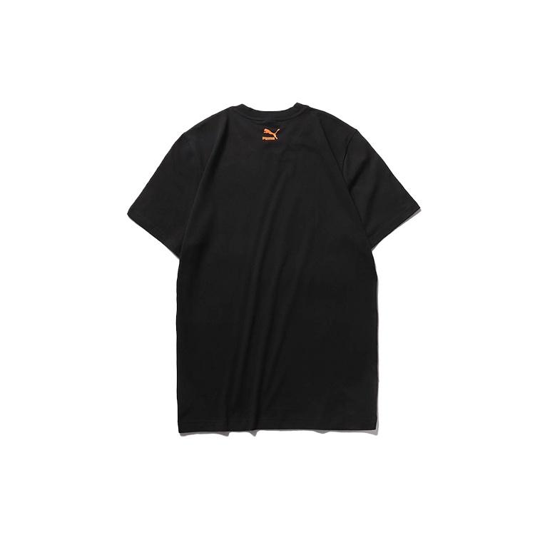 PUMA Printed Logo Short Sleeve TEE Black Men's 598939-01