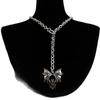 Gothic Personality Punk Necklace Long Gothic Bat Pendant Necklace Exaggeration Sweater Chain Jewelry Halloween Party AccessoriesGood product