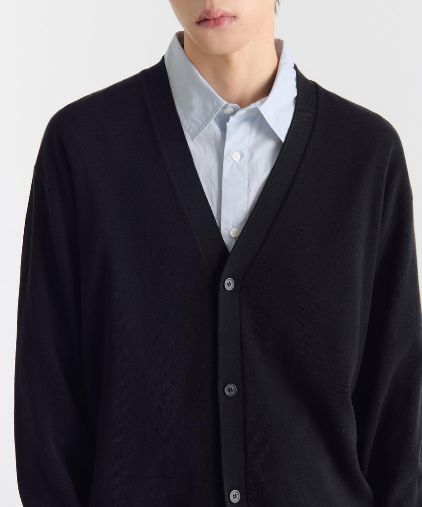 Musinsa Standard Cotton Tencel Essential Cardigan [Black]