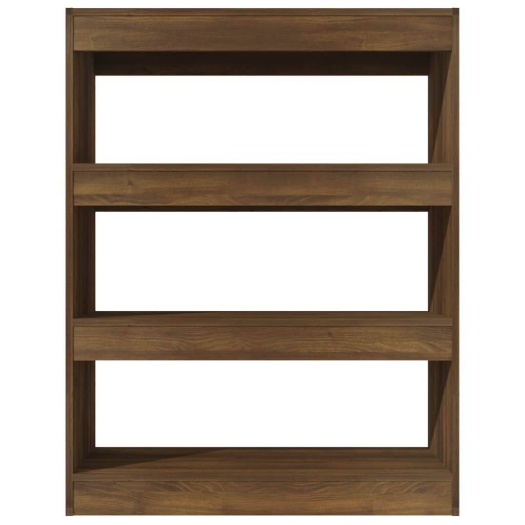 Bookshelf Room Divider Brown Oak Look 80 x 30 x 103 cm
