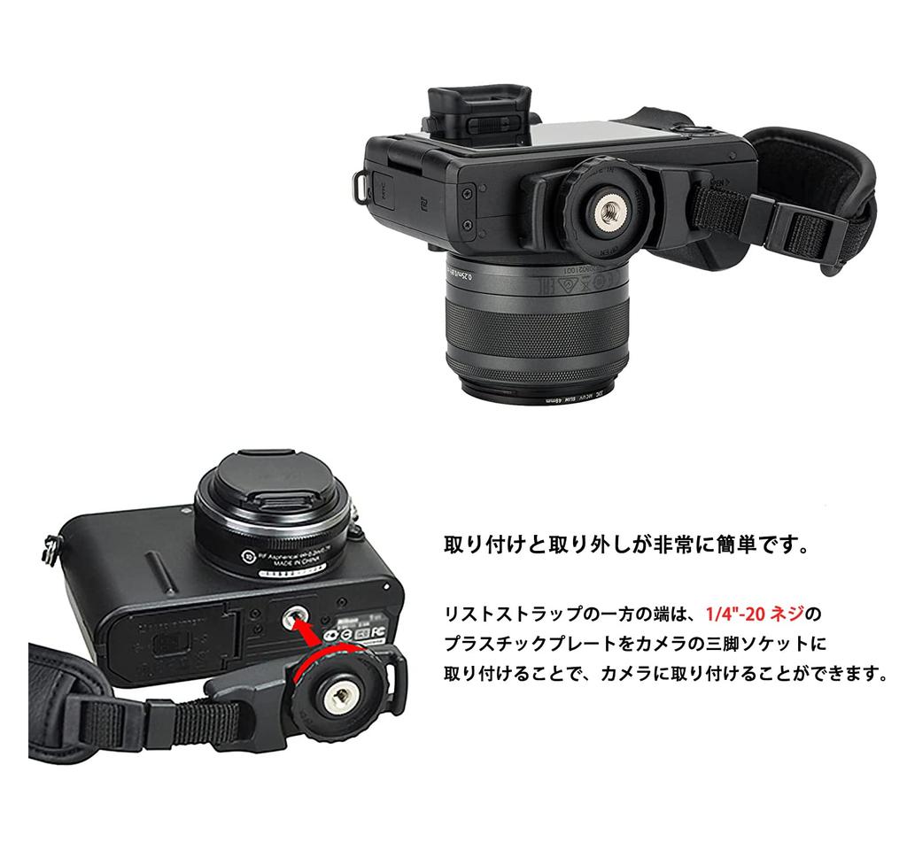 JJC Camera Strap Handle Strap Camera Grip Wrist Strap Adjustable Belt Compatible with Canon EOS R6 Mark Nikon Z7 Z6 Coolpix B700 Cameras Anti-Drop