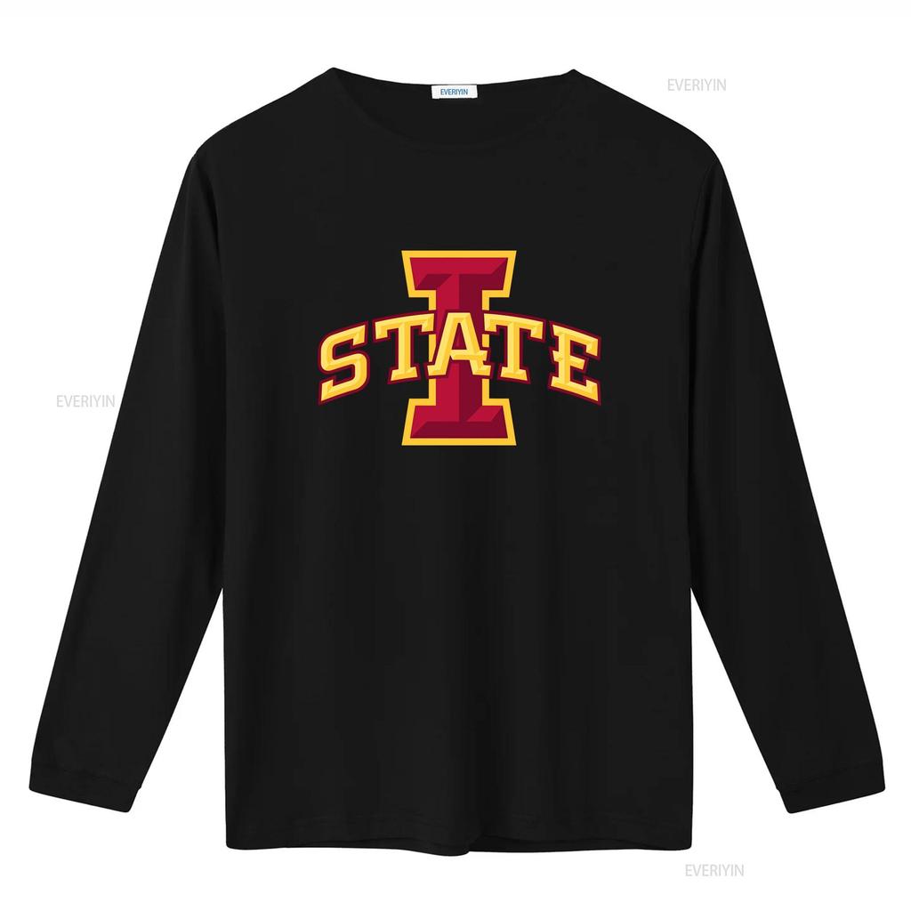 Iowa STATE Футболка Softstyle Одежда для колледжа Школьный дух Фан Стильный дизайн винтажный Стиранный топ Для повседневной носки с принтом