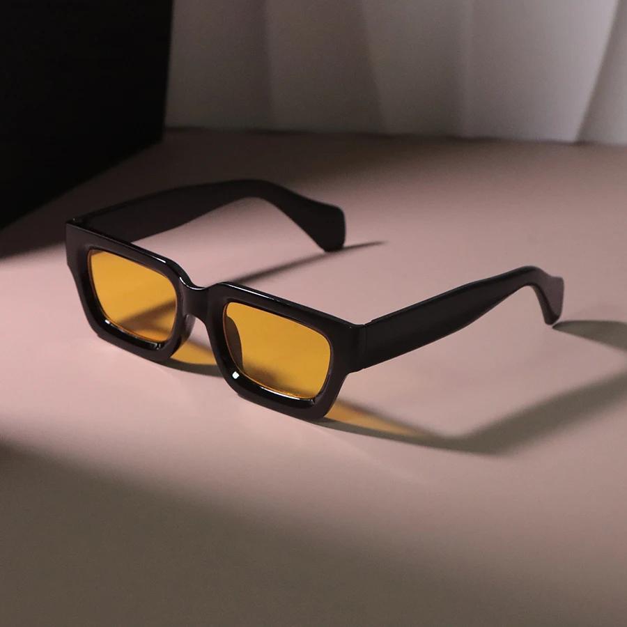 Квадратные винтажные солнцезащитные очки Женские Мужские Прямоугольные Ретро Солнцезащитные очки Женские Мужские Зеркальные Дорожные Панк Уличные Очки