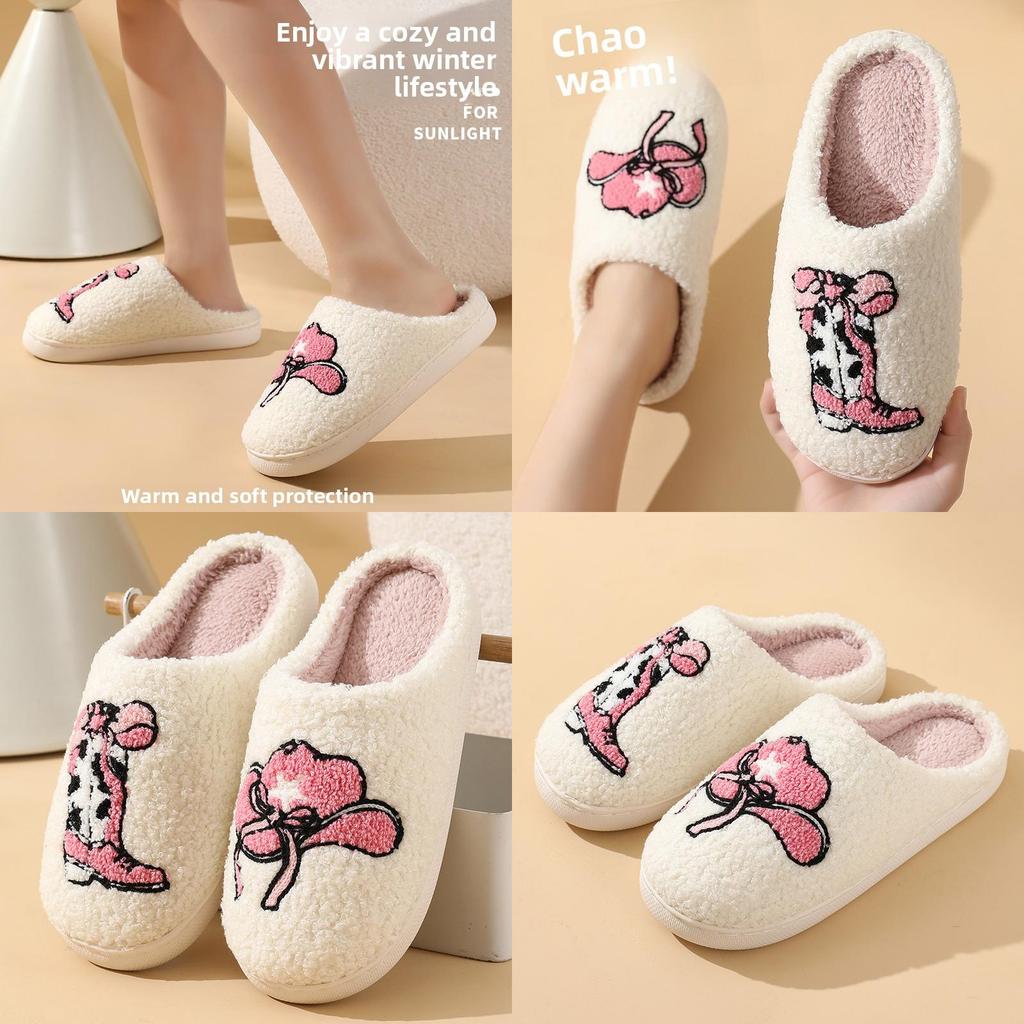 Comfort Cartoon Slippers For Home Winter Warmth With Thick Sole For Adults