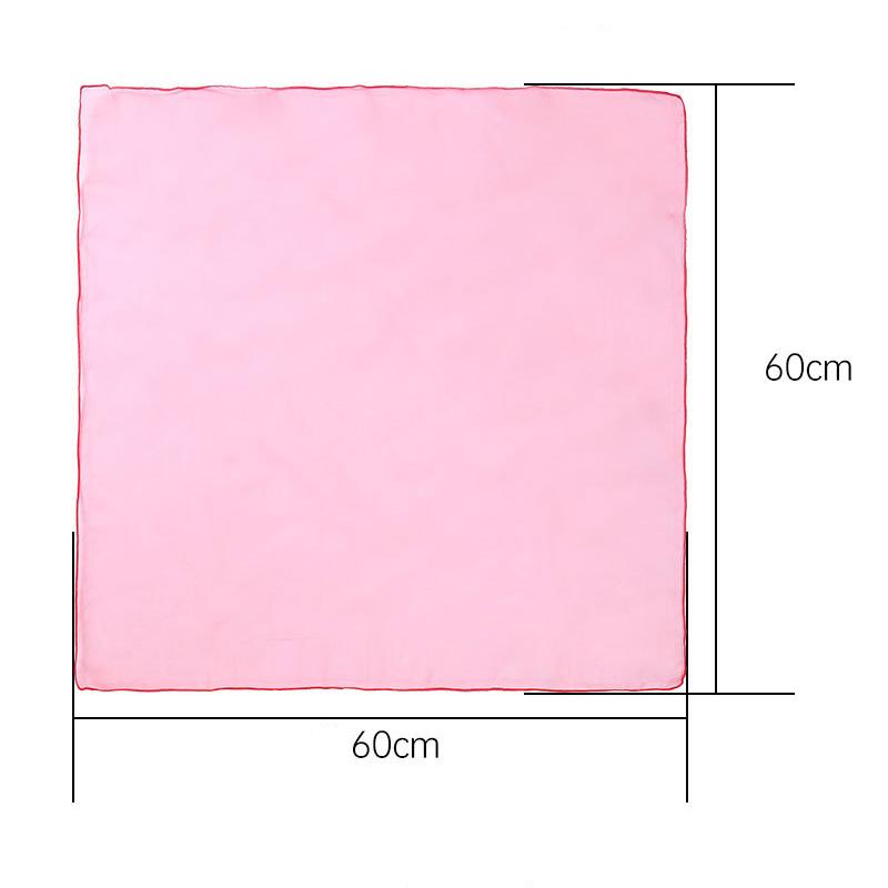 6 Solid Colors Thin Chiffon Nylon Silk Scarf Magic Show Performance Dance Candy Square Scarf Transparent Neckerchief Shawl