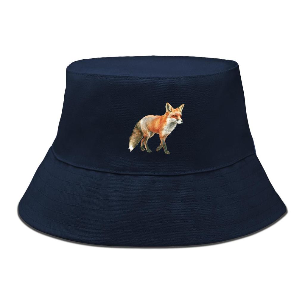 Lifelike Fox Print Bucket Hat , Animal Fisherman Hat Beach Unisex Summer Beach Cap