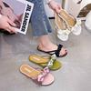 Fashion Fashion Flat Bow Slippers Summer New Round Toe Open Toe Thin Strap Soft Sole Non-slip Wear-resistant Flip-flops