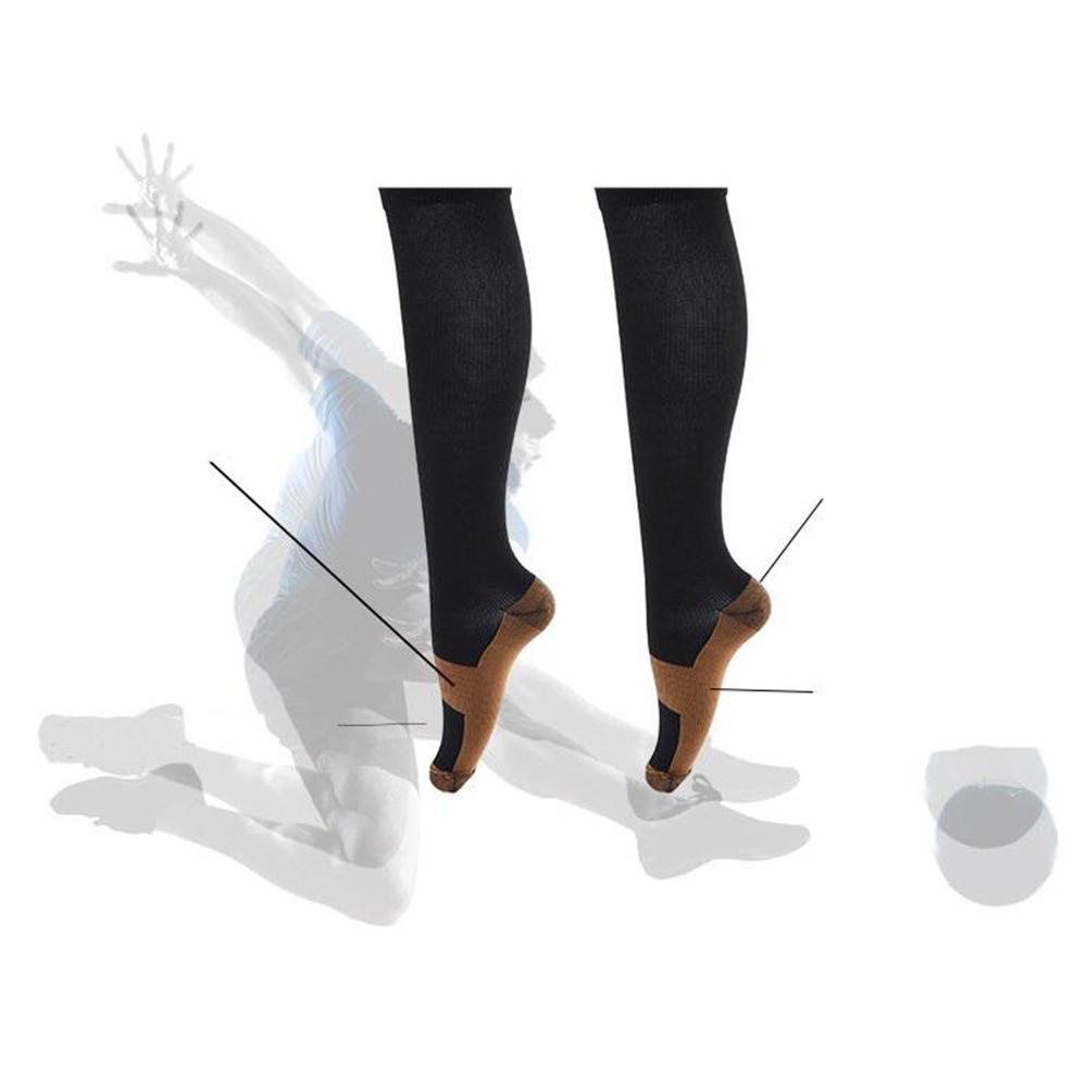 Мужские и женские компрессионные носки унисекс для полетов и путешествий против усталости, против отеков