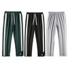 Мужские брюки в полоску, соответствующие цветам, широкие брюки, свободные, с глубокой промежностью, мягкие шнурки, эластичная талия, прямые мягкие теплые спортивные штаны для бега на четыре сезона