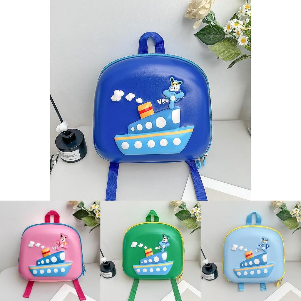 Cute And Fun Gender Neutral Kids Backpack With Cartoon Ship Design Ideal For School