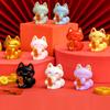 9Pcs Cute Good Luck Cat Mini Figurines Miniature DIY Decorative Micro Landscape Fortune Lucky Cat Car Desktop Home Ornaments