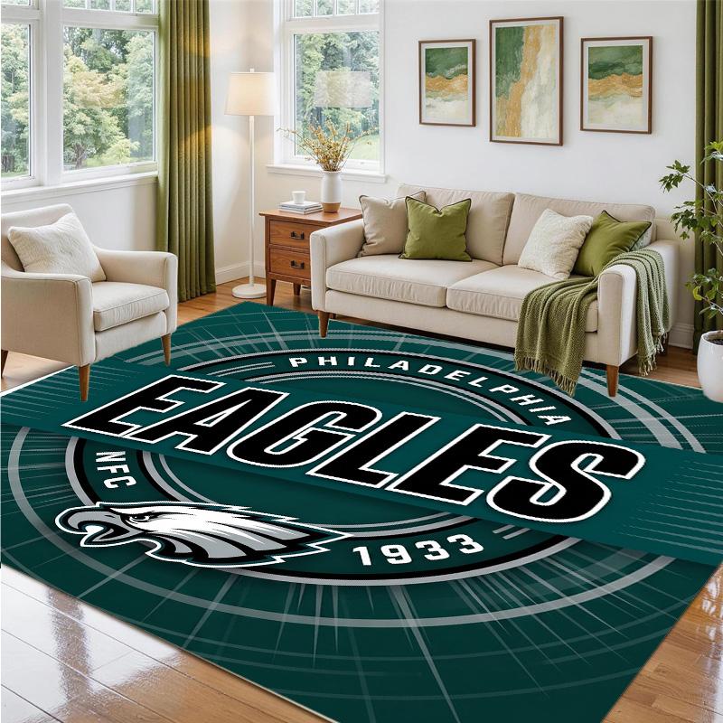 Ковер с дизайном Philadelphia Eagles из кристаллического велюра, мягкий декоративный коврик для спальни, прихожей