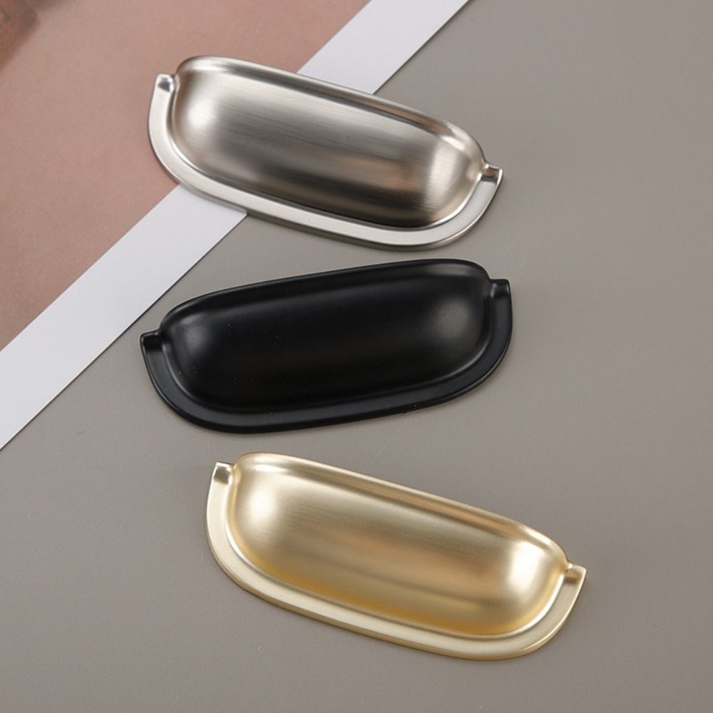Single hole Cabinet Door Pulls Zinc Zinc Zinc Alloy Dresser Knobs Durable Shell Pull Handles Kitchen