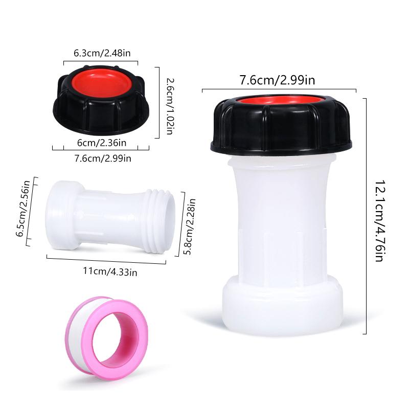 Ibc Емкость Кран Патрубок Соединитель 58Мм 65Мм Пластиковый Адаптер для Слива Воды Удлинитель Соединитель Трубы Домашний Инструмент Аксессуары