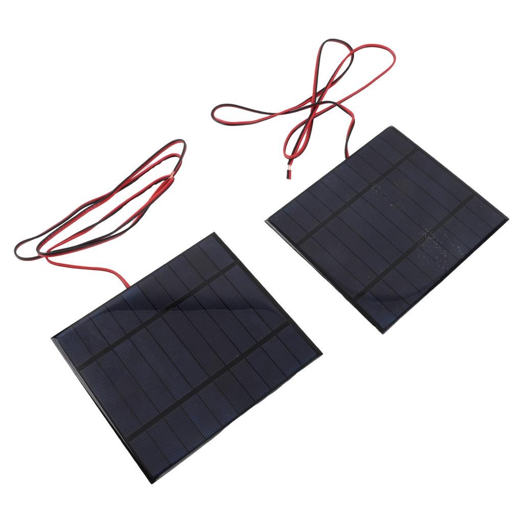 2pcs DC5V 500mA Solar Panel Cell Power Module Polycrystalline Silicon Solar Panel with 100cm Cable