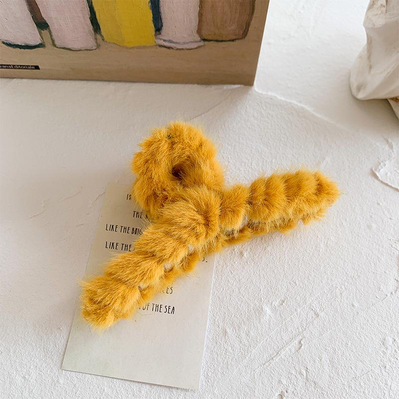 Элегантная корейская большая плюшевая заколка для волос для женщин - в стиле акулы