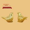 Brass Mahjong Mini Ornaments: Creative Micro-Landscape Decorations with Small Birds