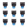 25Pcs Push Button Switch Self Locking Momentary 16mm Square with Light Set Kit 24VRed
