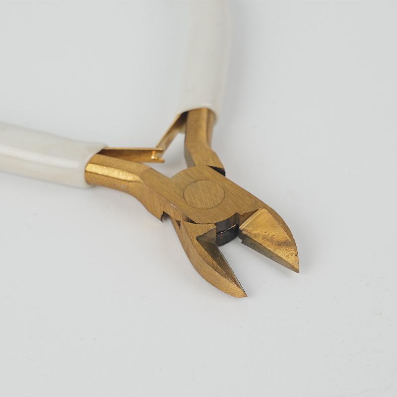 4,5-дюймовые позолоченные плоскогубцы с острым носом для диагональной резки проволоки для DIY ювелирных изделий