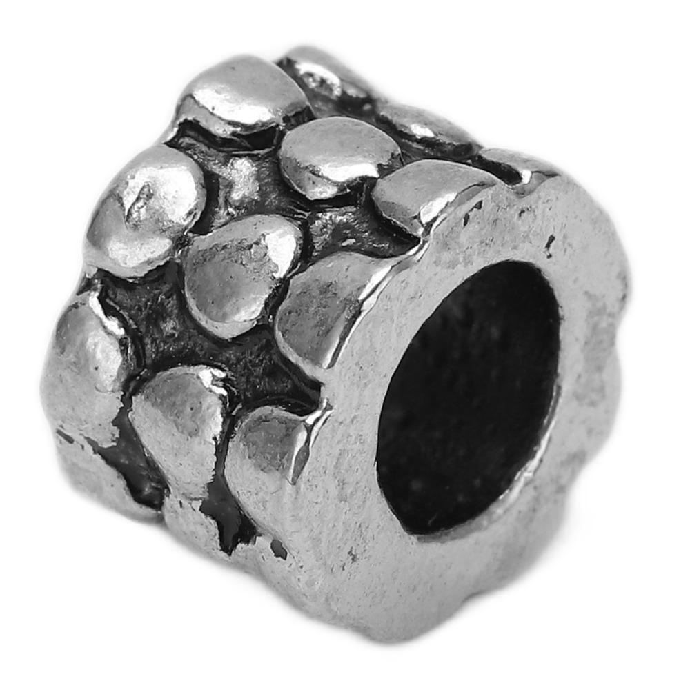 10 Pcs Silver Paracord Lanyard Beads Alloy Decorative Lanyard Beads Durable Paracord Beads Outdoor