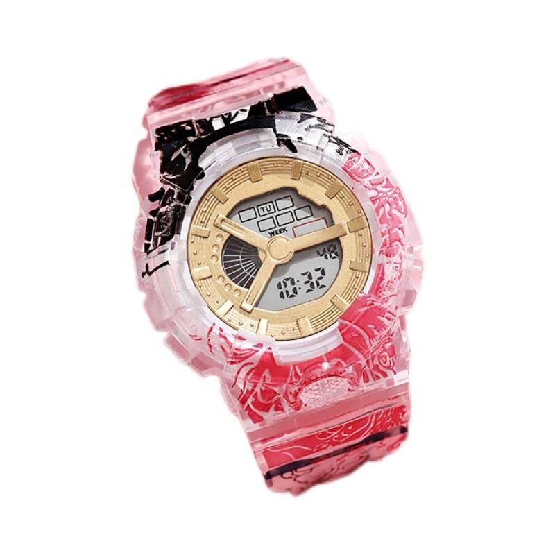 One Piece Childrens Cartoon Digital Wristwatch With Night Light For Kids And Teens