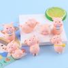 62KD Игривая фигурка свиньи, украшение, полимерная статуэтка свиньи, коллекция, миниатюры, декор