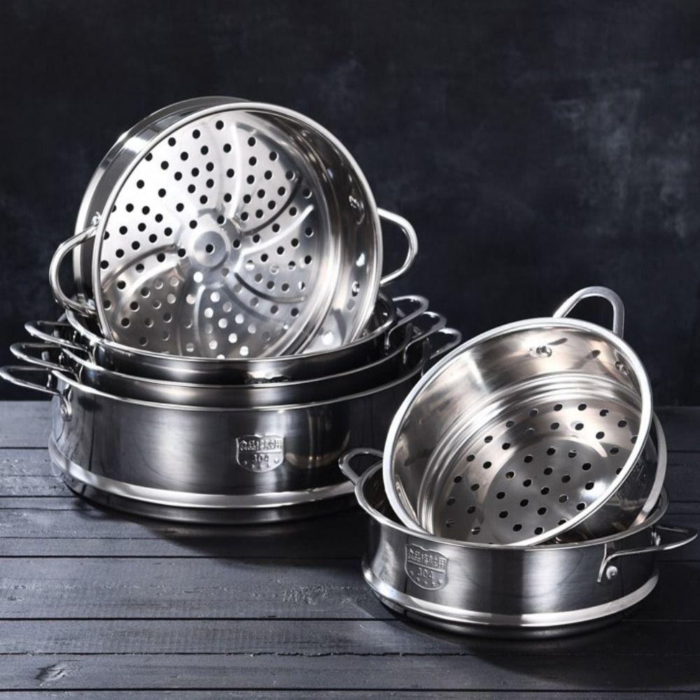 Kitchen Cooking Tool Steamer Basket with Double Ear Pot Steaming Grid New Drain Basket