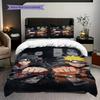 3pc Naruto-themed Printed Bedding Set( Without Core), Soft and Skin-friendly, Suitable for Bedroom or Guest Room