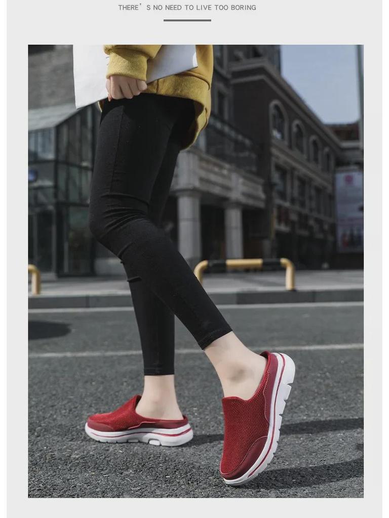 Летние женские повседневные тапочки Baotou с разноцветной сеткой и полузавязками 2023 года