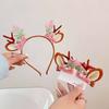 Headband Merry Christmas Decor Children Hair Clip Christmas Headwear Elk Hair Hoop Antler Hairpin