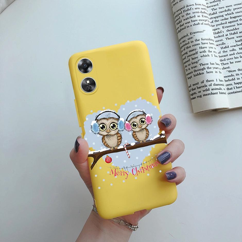 For OPPO A17 Phone Case CPH2477 Flower Butterfly Casing TPU Soft Silicone Back Cover for Oppo A17 A 17 Shell OppoA17 Bumper Capa