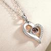 SUMENG 2024 New Romantic Love Memory Wedding Rose Gold&Silver Color 100 Languages I  You Projection Pendant Necklace Gifts