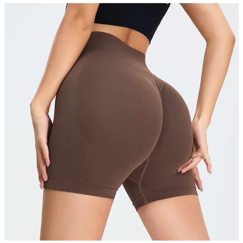 Seamless Three-point Fitness Shorts Women's High-waisted Hip Lift Sports Shorts Tight Quick-dry Yoga Shorts