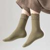 1Pair Snow Socks Keep Warm Thicken Self-heating Cotton Winter Fleece-lined Socks Lace