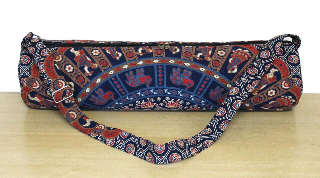 Cotton Yoga Mat Bag, Handmade Sport Gym Bag, Carrier Bag, Pilates Bag, Fitness Bag, Excercise Bag