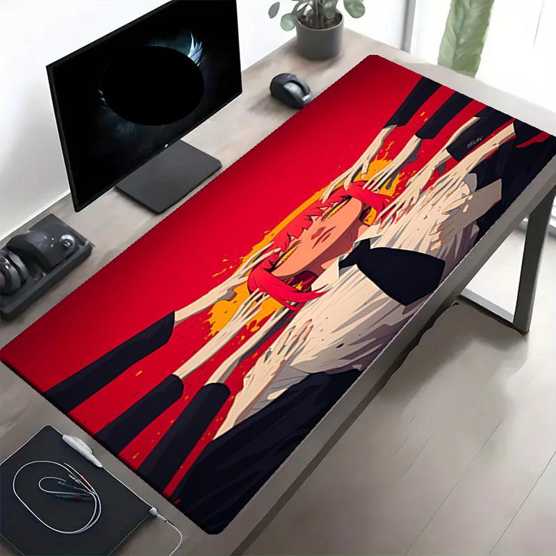 Makima Chainsaw Man Print Mouse Pad, Anti‑Slip Desktop keyboard Mat, for PC Laptop Gaming Working Daily Use, Cool Festival Surprise Gift