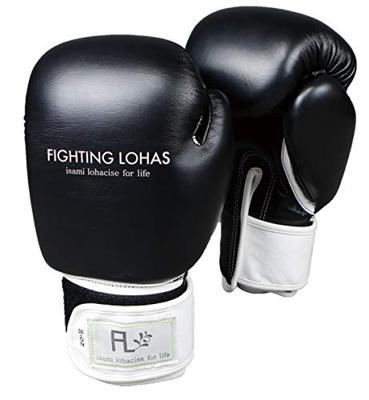 Стильные боксерские перчатки ISAMI Fighting LOHAS FL-108_FL-110 (Черный, 8 унций)