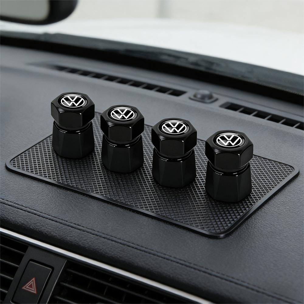 4Pcs Car Styling Wheel Tyre Valve Cap Metal Cover For Volkswagen VW R Caddy GTI Lavida 4MOTION GTD Touran Polo Rline Tiguan Bora